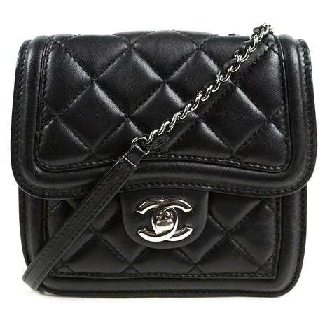 chanel black mini crossbody